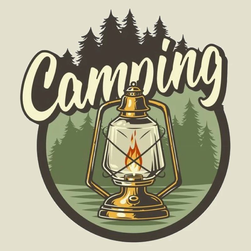 Lanterne de camping dans la forêt