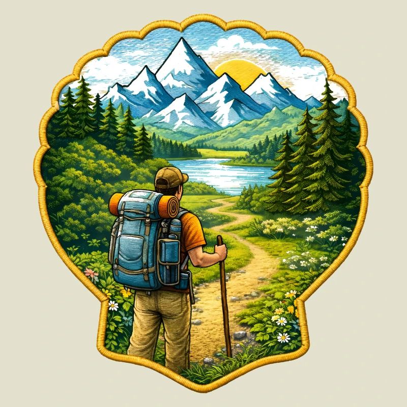 Patch de la Voie de St. James avec coquille Saint-Jacques