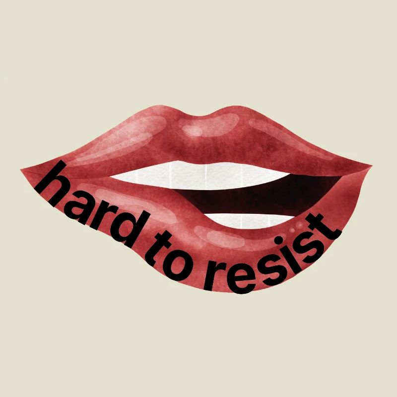 Difficile à résister – Déclaration confiante sur les lèvres