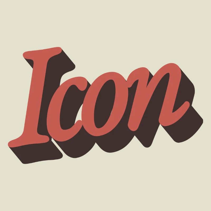 Retro Icon Script in Herbstorange