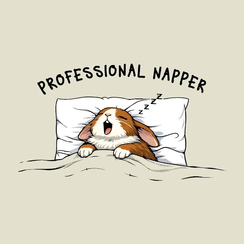 Professional Napper Sleep Bunny Bunny Rabbit