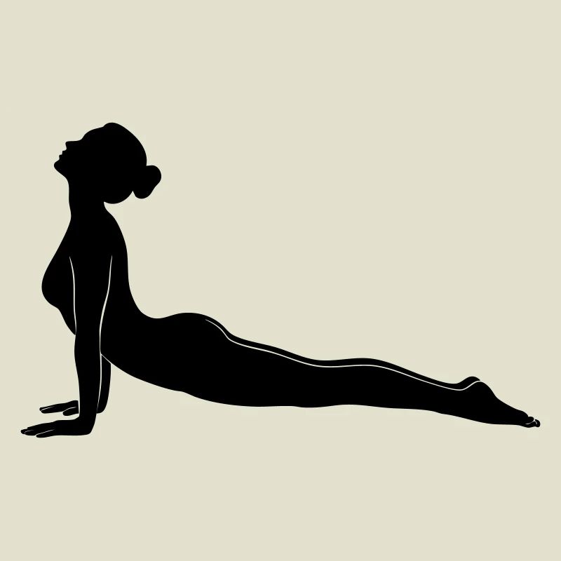 Cobra Yoga Pose Silhouette