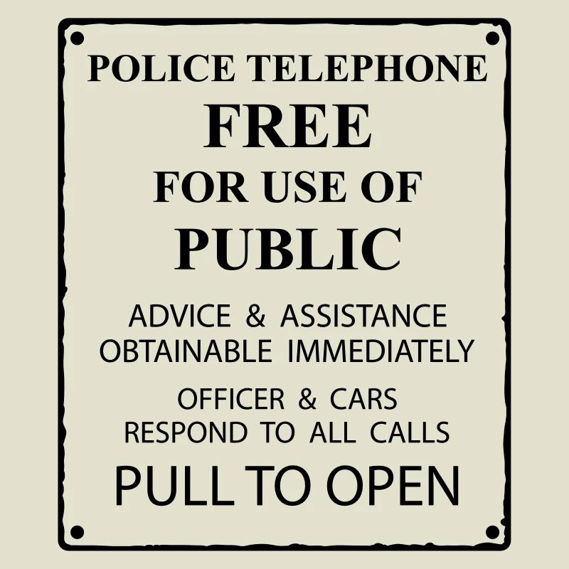 police box text