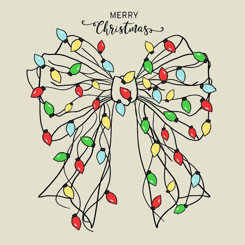 Conception de papillon de lumière de Noël festive