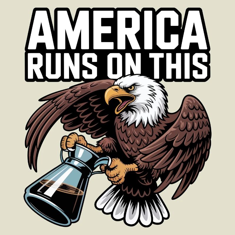 America Runs on Coffee Eagle