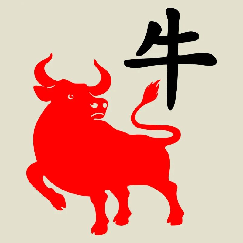 Caractère chinois rouge os avec image du système d’exploitation