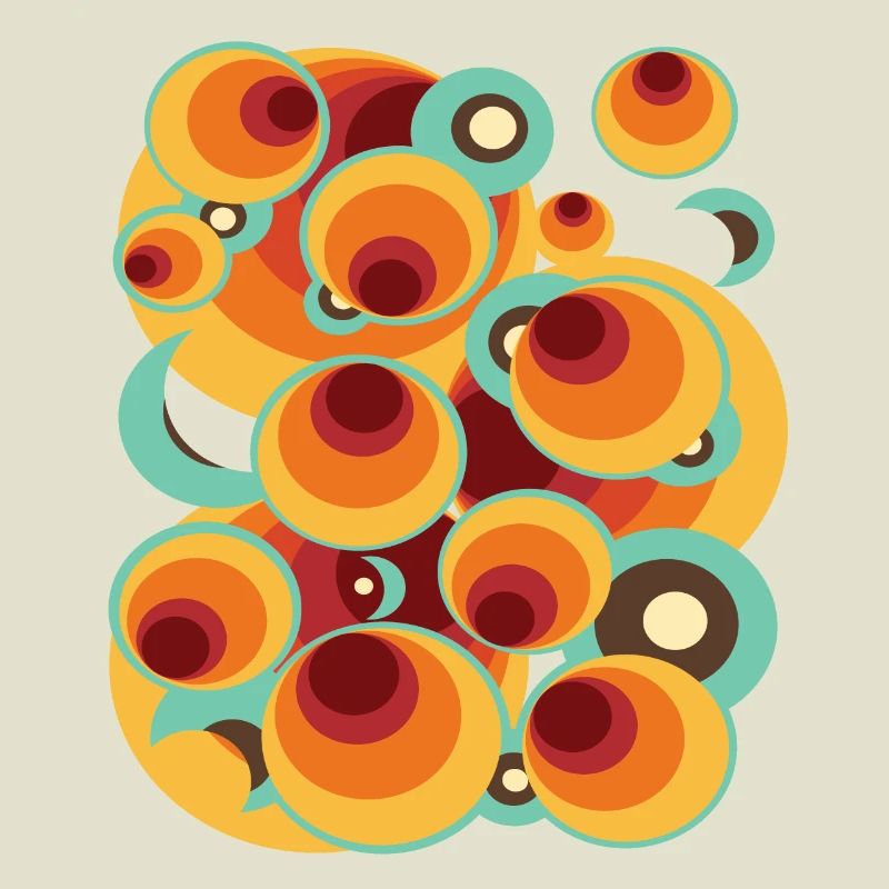 Abstract Polka Dot Ball Circle Pattern