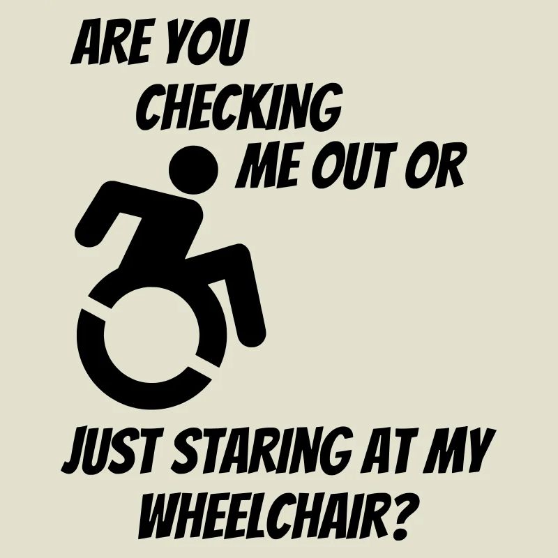 Werden Sie mich oder meinen Rollstuhl überprüfen? #