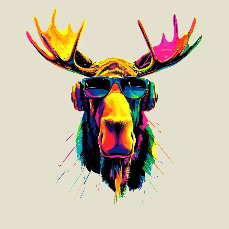 Elch Moose Elchbulle Geweih Hirsch Wilde Elche