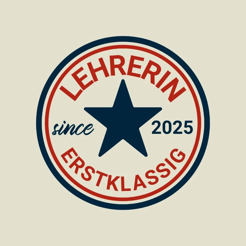 Logo d'enseignant avec étoile et design classique