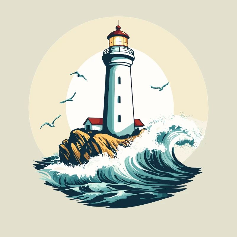 Lighthouse on the seashore