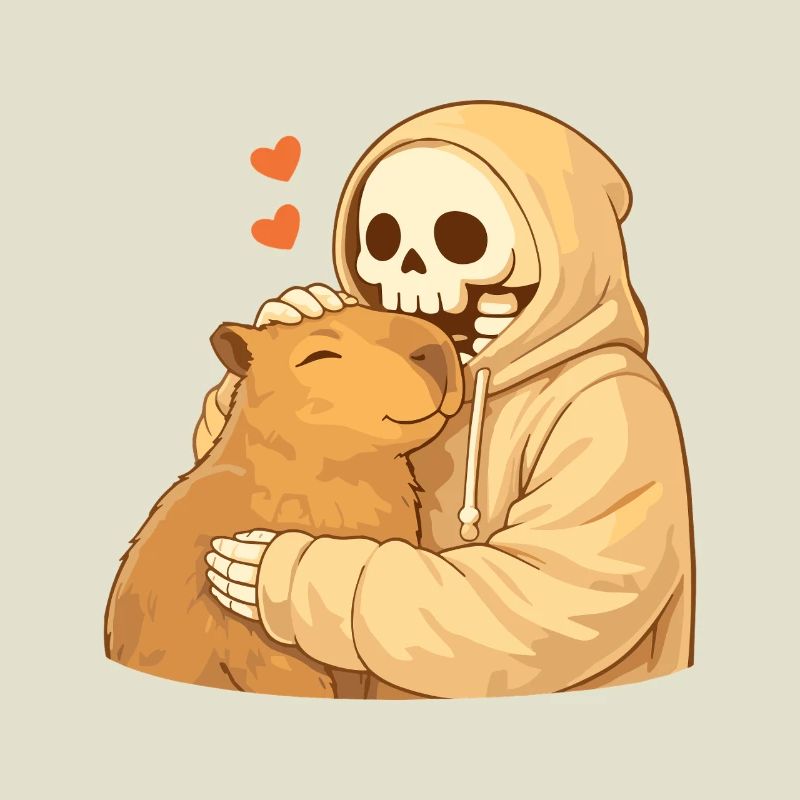 Cozy Skeleton with Capybara – Security