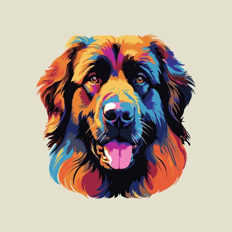 Explosion de couleur Portrait de chien
