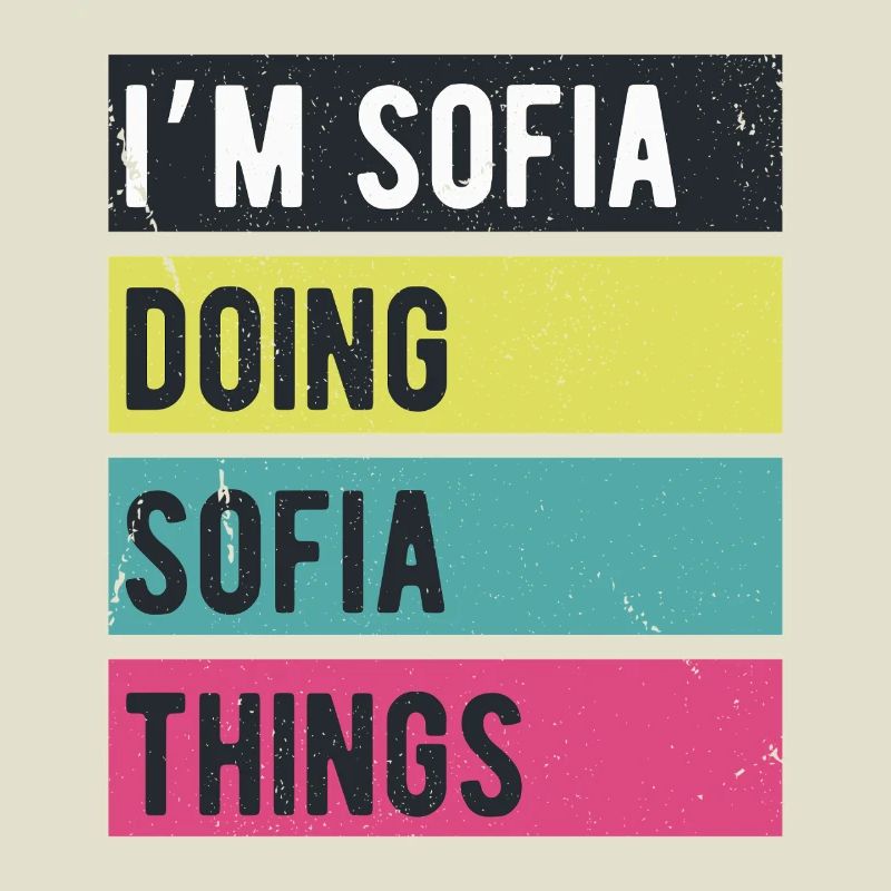 Ich bin Sofia und mache Sofia-Dinge in Retro-Farben