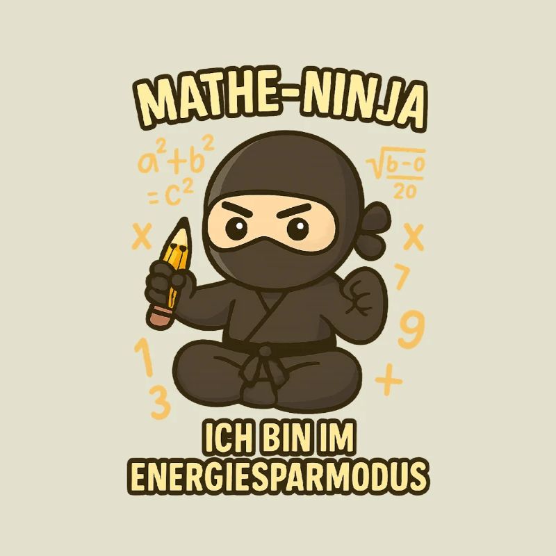 Funny math ninja for math teacher