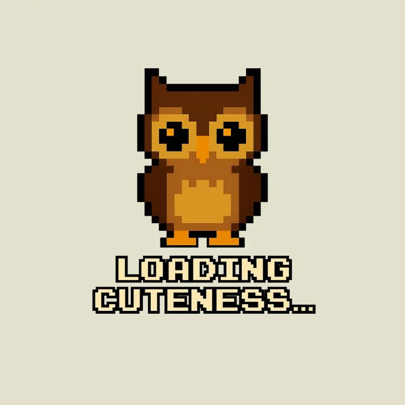 Pixel Eulen Loading Cuteness
