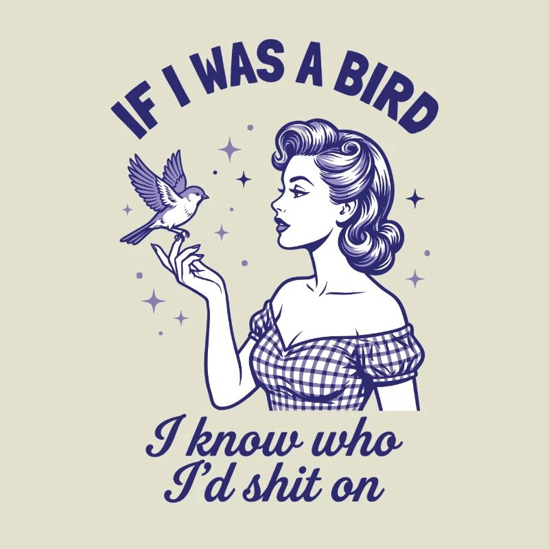 Echte Rache Vogel Retro Statement