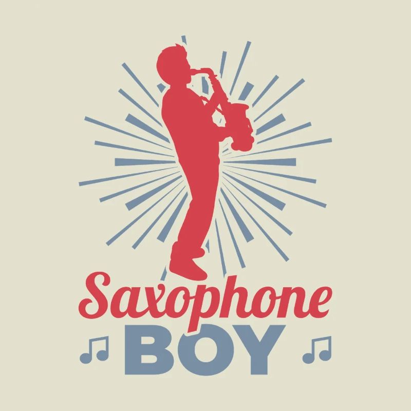 Boy playing saxophone