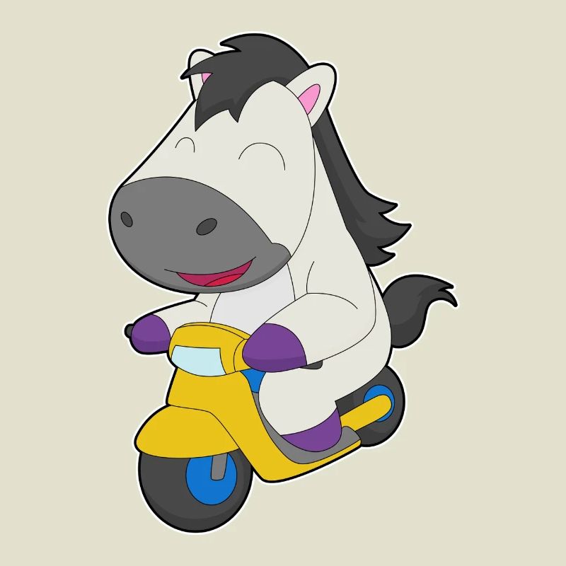 Pferd Motorroller