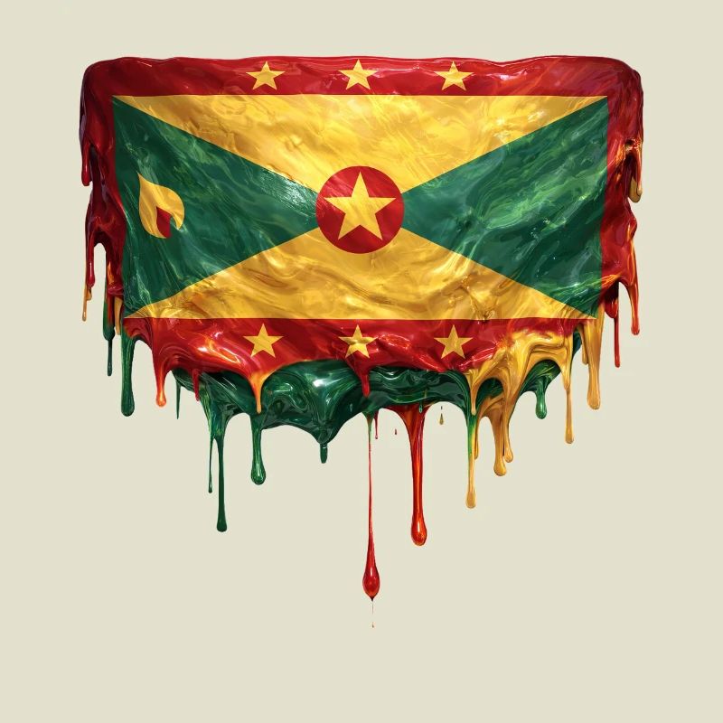 Grenada Dripping Flag