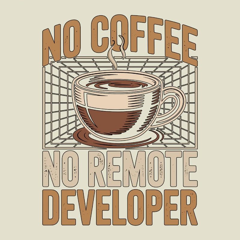 Remote Developer No Coffee Programmer Coffee Lover