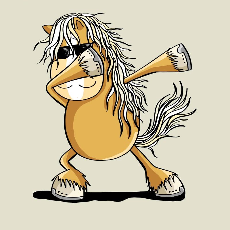Cooles Dab Dance Pferd Dabbing Pony Comic