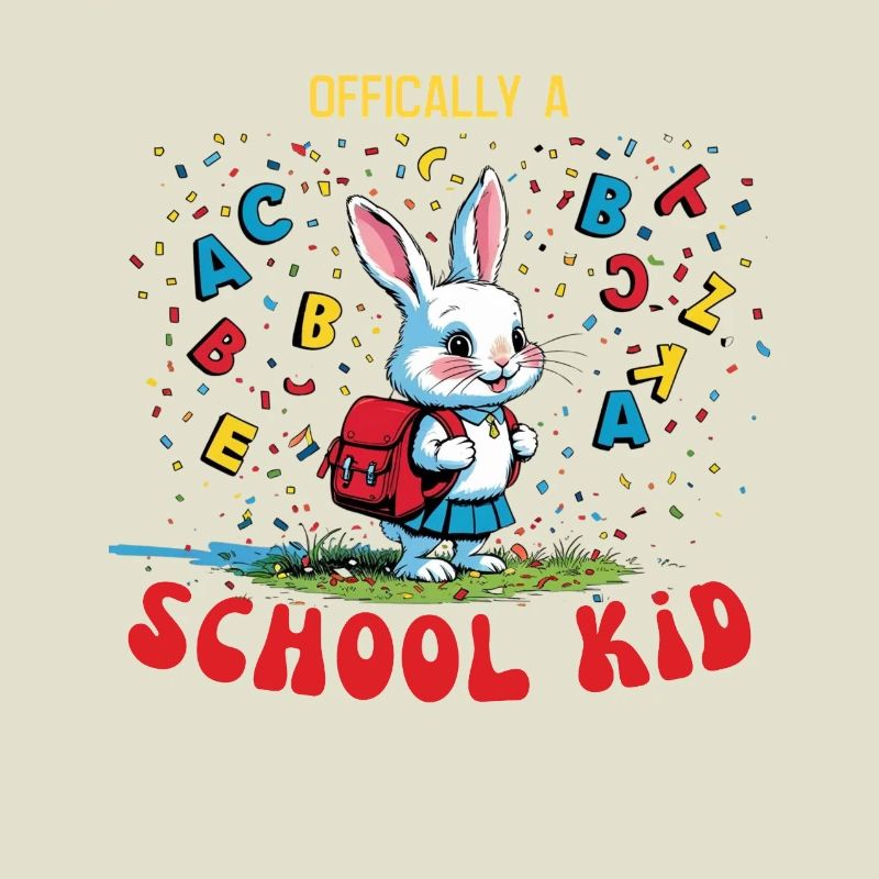 Conception d’écolier lapin mignon