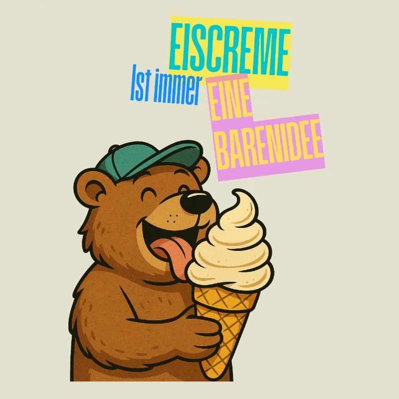 Bande dessinée de crème glacée Bear