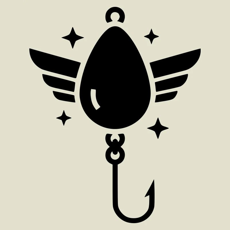Holy Fishhook Wings Vector