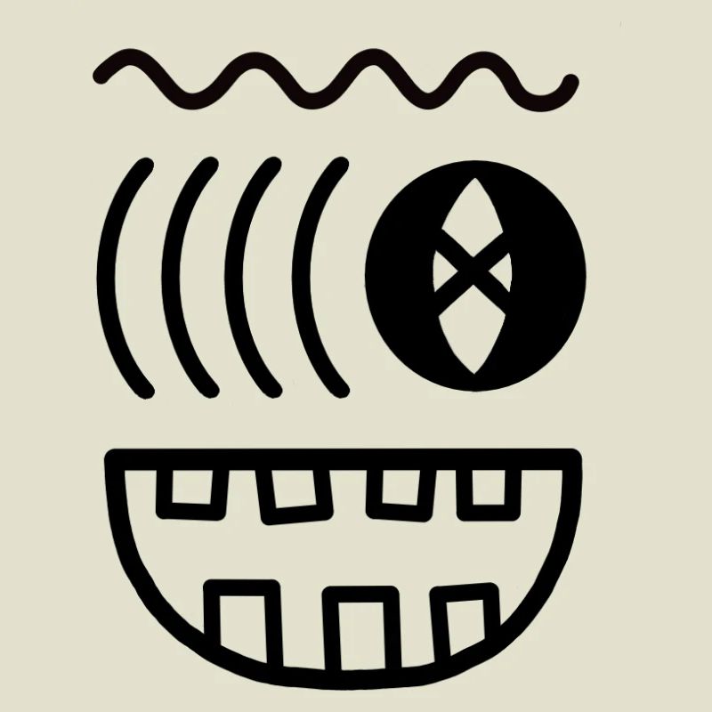 Wavy monster face