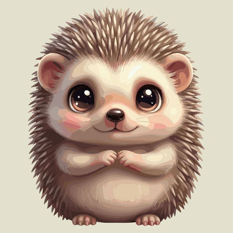 Dessin animé du hérisson câlin