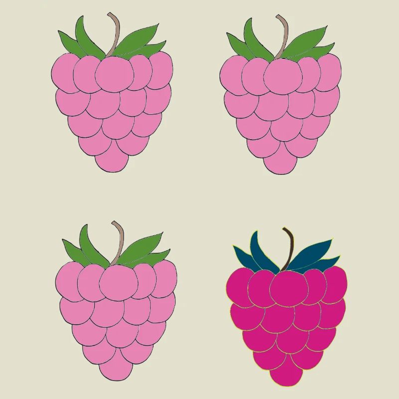 Double Raspberry Pop Art