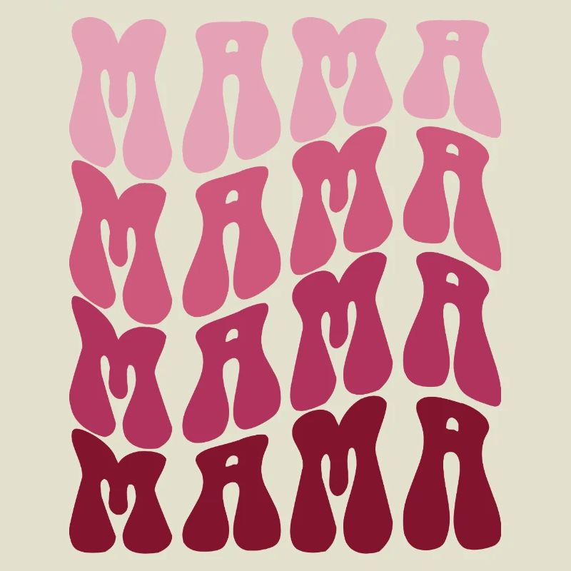 Mom Pattern in Pink Gradient
