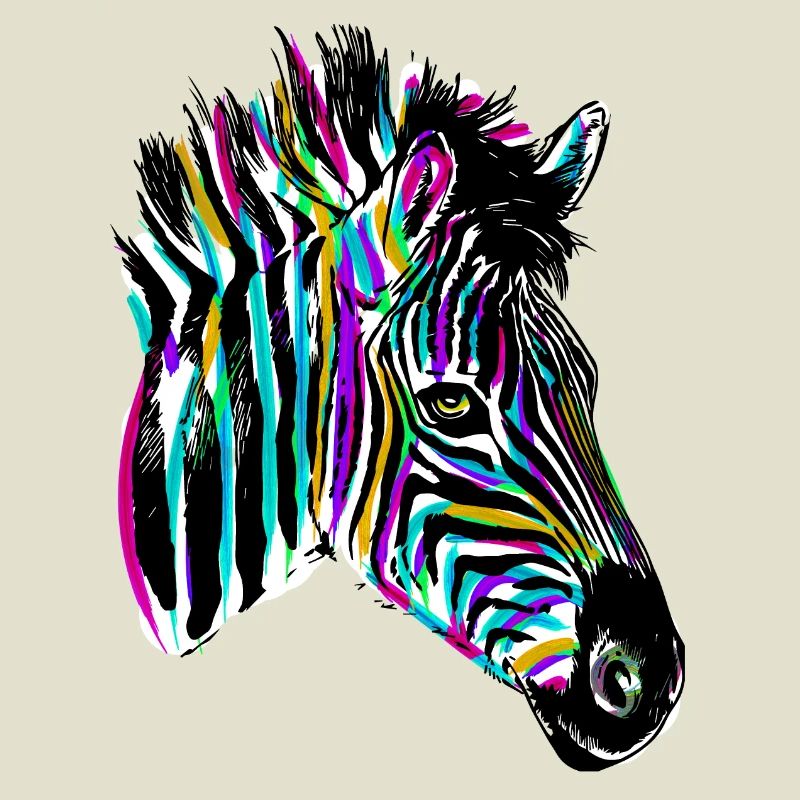 Colorful Zebra - Colored Zebra