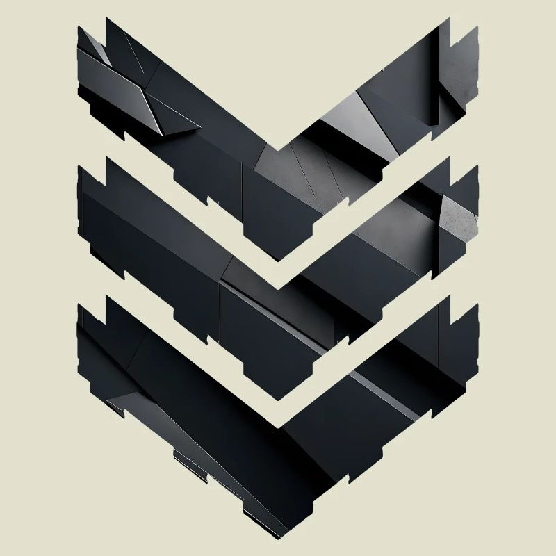 Abstract Black Geometric Pattern