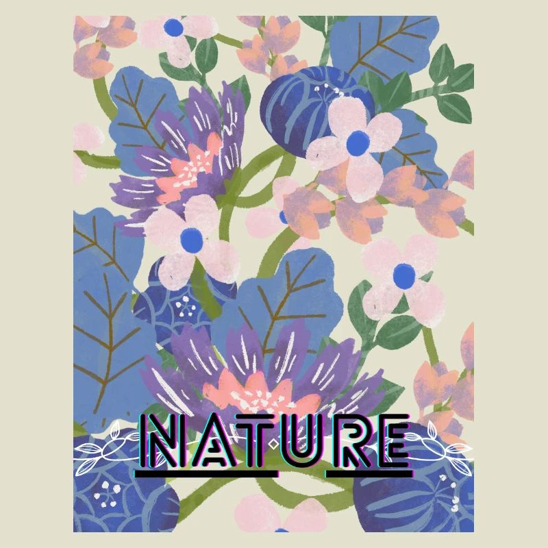Nature Neon Flower Pattern