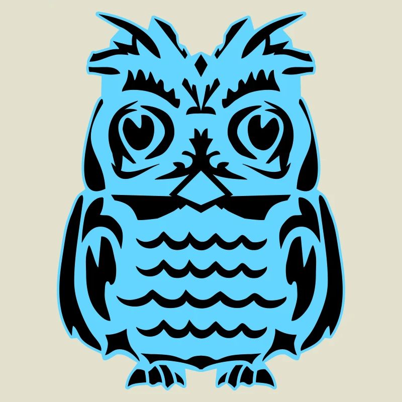 Lichtblaue abstrakte Eule