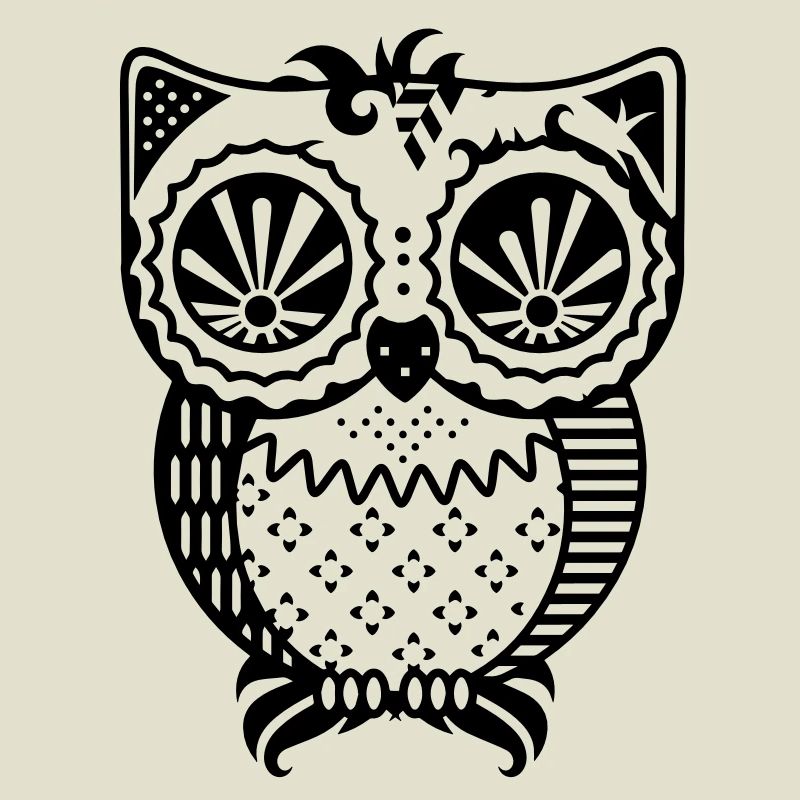 Un hibou de patchwork