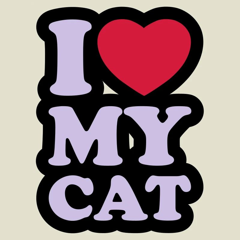 I love my cat - J'aime mon chat