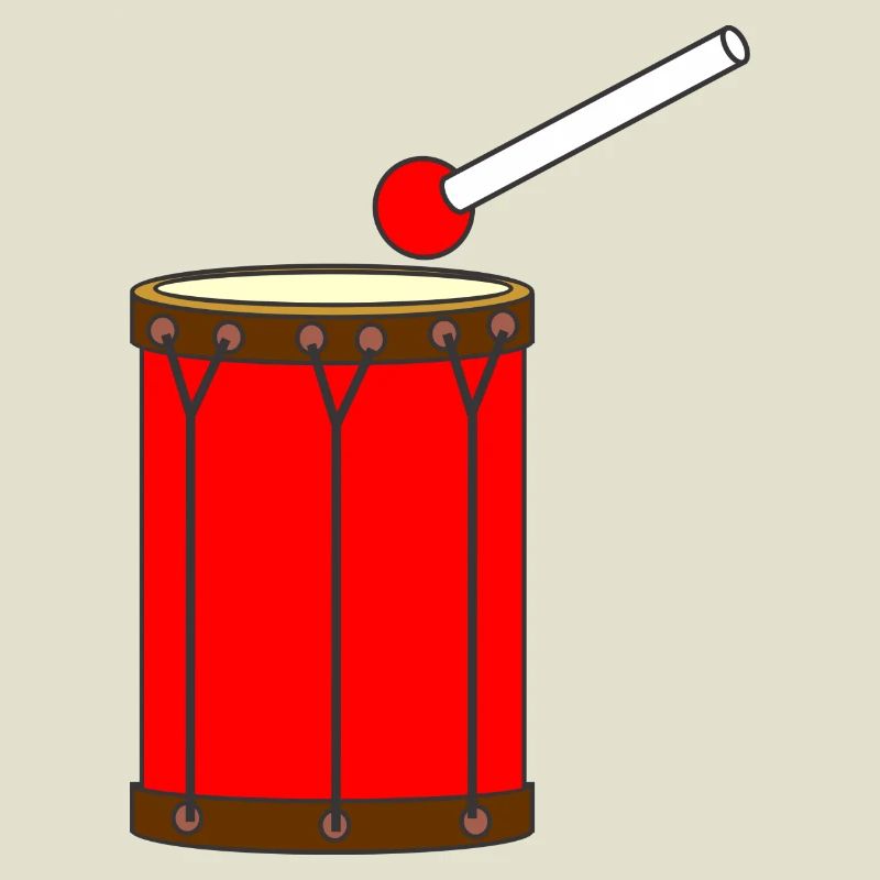 Große rote Trommeltrommel