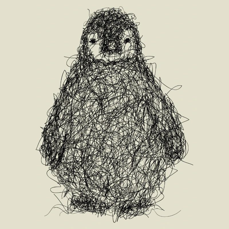 Pinguin kritzeln