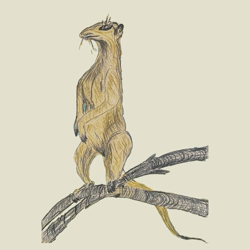 Fantasy birds on branches