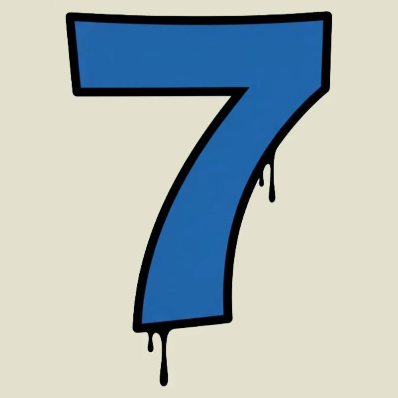 Graffiti Seven Blue Drops