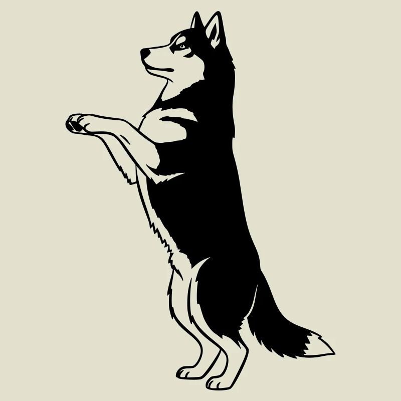 Standing Dog Silhouette Vector