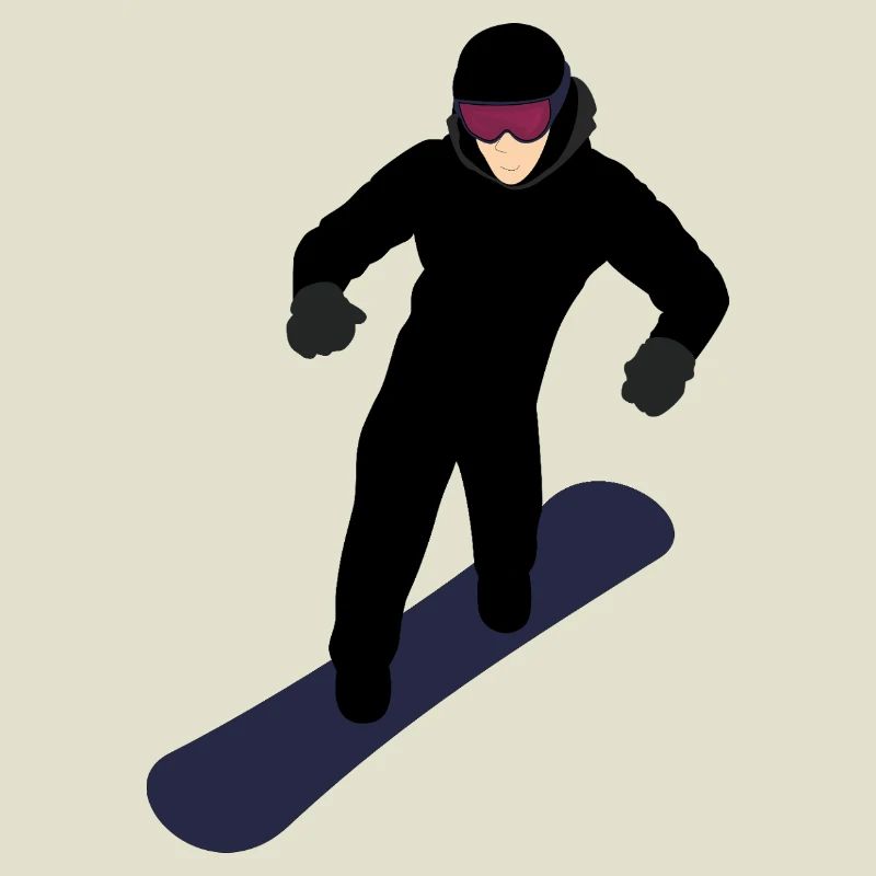 Snowboardeur dynamique