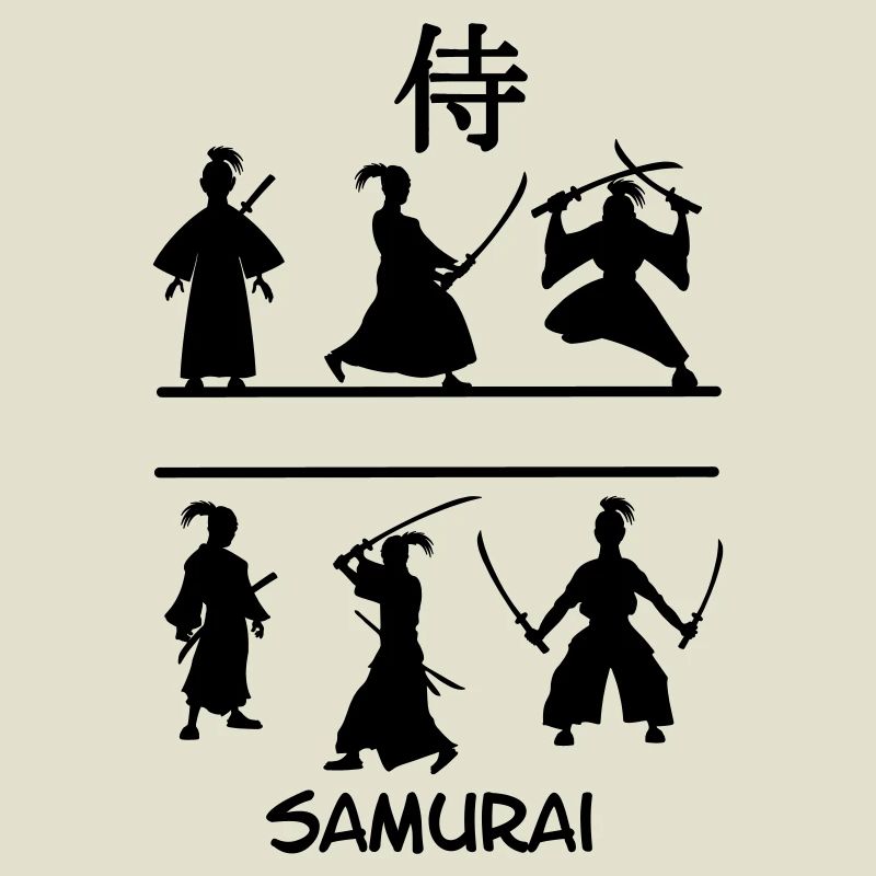 Samurai mit Schwertern