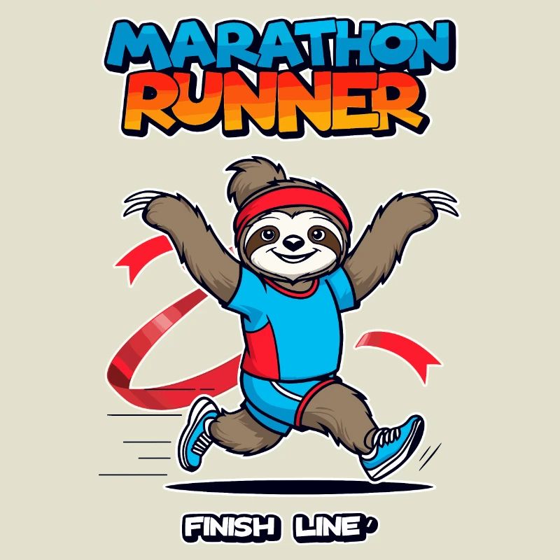 Faultier Marathonläufer