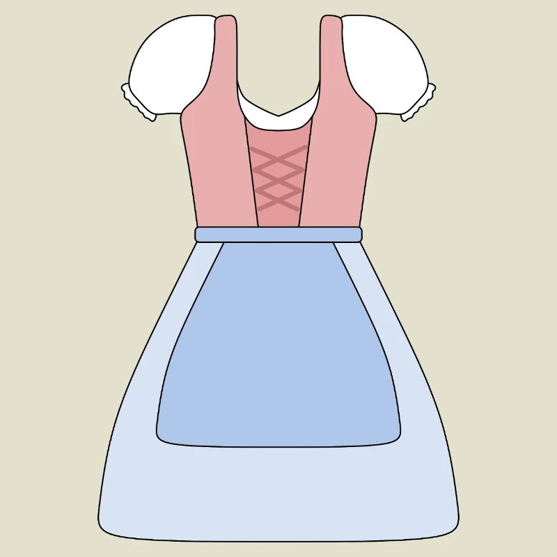 Traditionelles bayerisches Dirndl Design