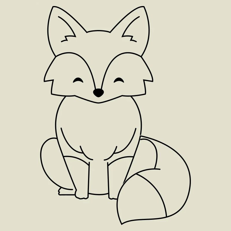 Comic Fox in Black