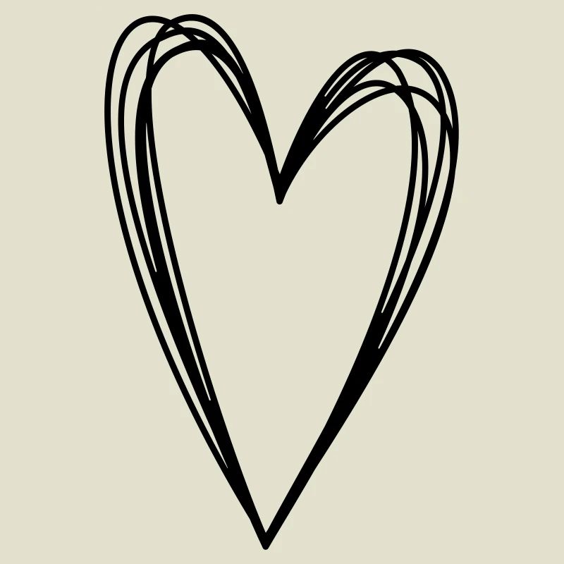 Heart scribble doodle scribble icon love